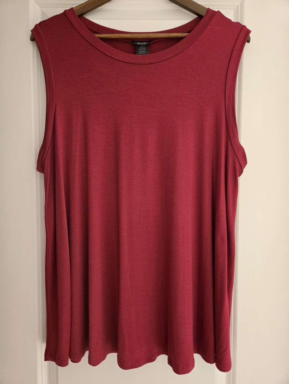 Stoosh Sleeveless Swing Tank in Wine Red